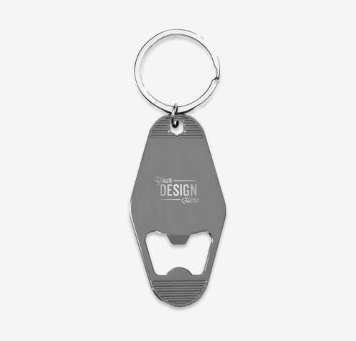Laser Engraved Motel Style Bottle Opener Keychain