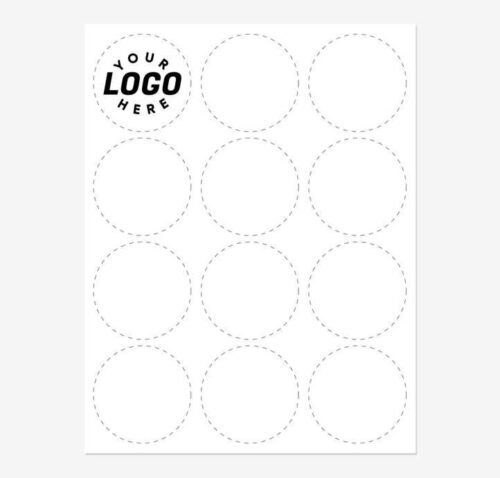 Full Color 2.5 in. Circle Sticker Sheet (12 stickers/sheet)