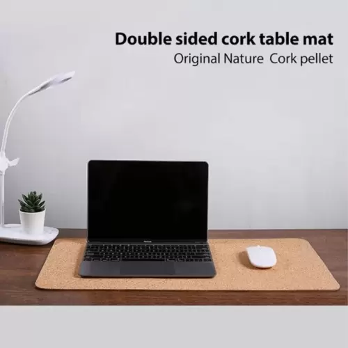 Vegan Cork Desk Mat Dual Side Large Mouse Pad - Image 3