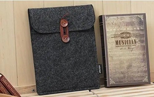 Classic Black Felt Handbags Bag Laptop Bag Tablet Bag - Image 2
