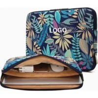 Lady Women Polyester Canvas Tablet PC Laptop Sleeve