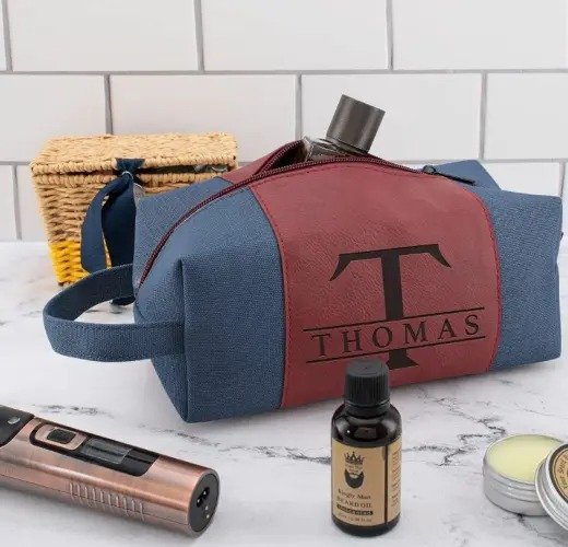 Makeup Bag Retro Canvas Waterproof PU Storage Bag - Image 2