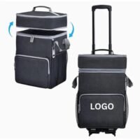 Large Rolling Trolley Insulated Soft Lunch Ba