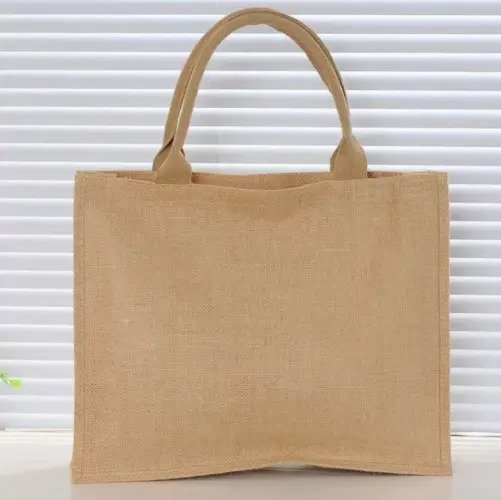 Jute Shopping Promotional Hessian Beach Tote Bag Burlap - Image 2