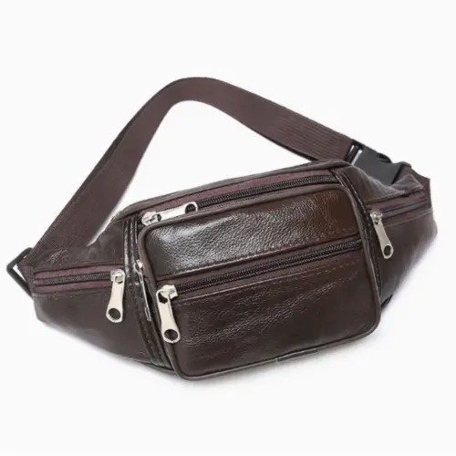 PU Leather Waist Bag Fanny Pack Sport Travel Bags - Image 2