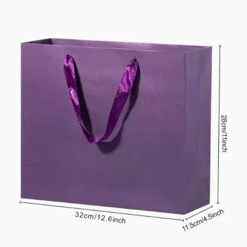 Heavy Duty Kraft Paper Bag with Ribbon Handles - Image 2