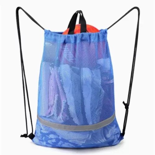 Mesh Drawstring Beach Backpack Bag for Sport - Image 2