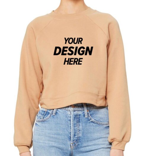 Women's Cropped Raglan Pullover Fleece