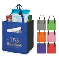 Side Paper Pocket Non-Woven Tote Bag