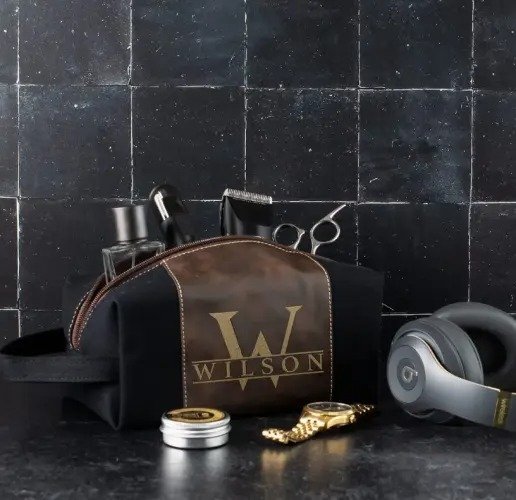Makeup Bag Retro Canvas Waterproof PU Storage Bag - Image 4