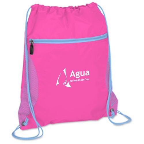 Solid Color Printing Drawstring Backpack - Image 2