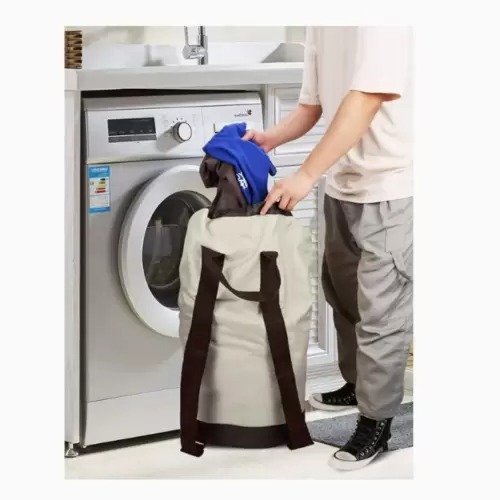 Backpack Shoulder Straps Clothes Hamper Laundry Bag - Image 3