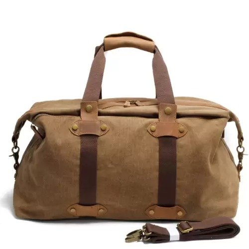 Vintage Simple Canvas Gym Bag Heavy Travel Bag - Image 3