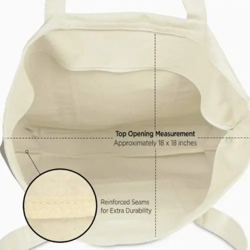 Reusable Heavy Duty Cotton Canvas Bag - Image 3