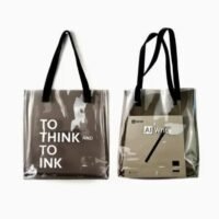 Transparent Reusable PVC Tote Bags with Custom Logo