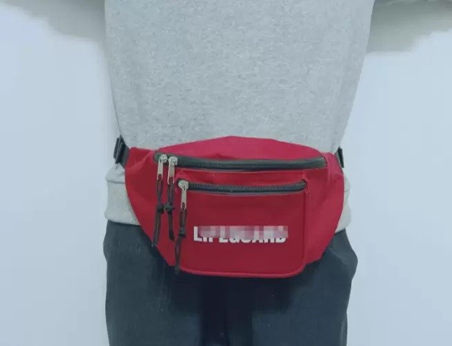 Custom Logo Waterproof Travel Red Fanny Pack Waist Bag - Image 3