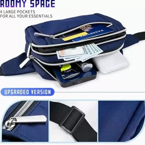Waist Bag with Multi-Pockets Adjustable Belts Fanny Pack - Image 3