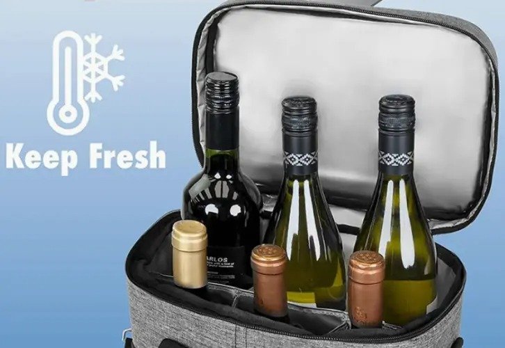 Customize Bottle Carrier Wine Cooler Bag for Travel - Image 3