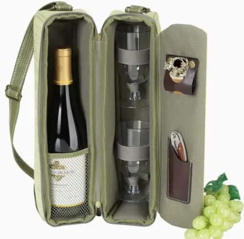Custom Takeaway Insulated Thermal Cooler Wine Tote Bag