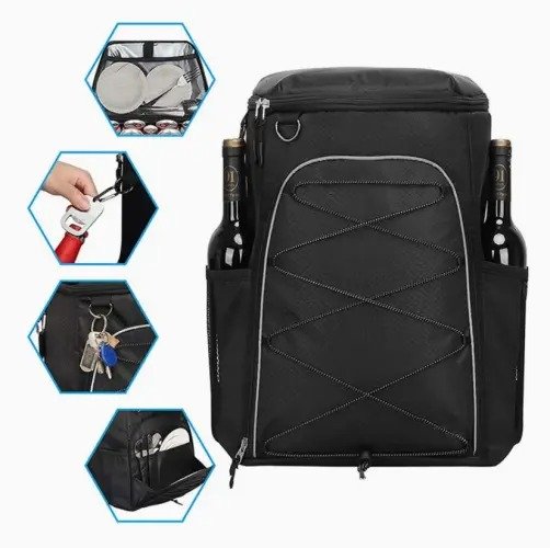 Insulated Picnic Hot & Cooler Bag Pizza Food Delivery Bag - Image 3