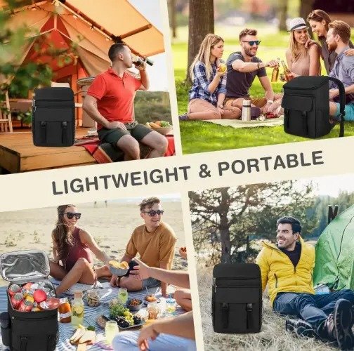Picnic Bag Backpack with Cooler Compartmen - Image 3