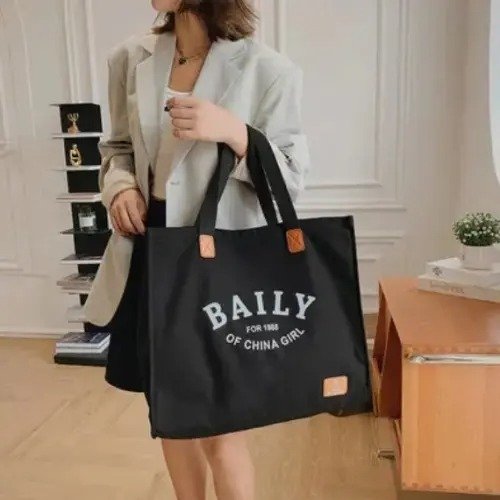 Zipper Shopping Cotton Tote Bag Custom Printed Logo - Image 2