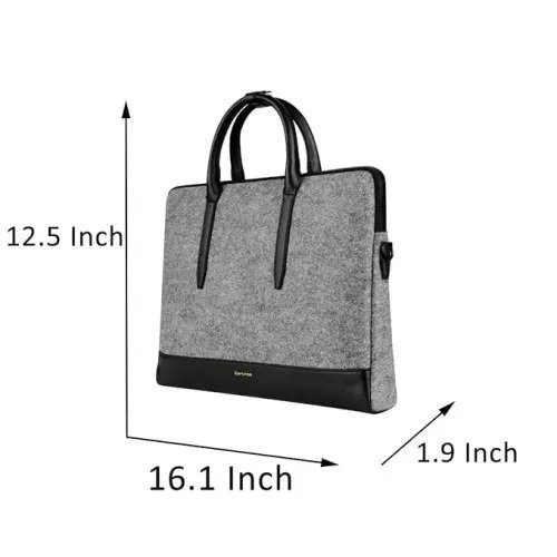 Fashionable Felt Sleeve Pouch Laptop Messenger Bag Handbags - Image 3