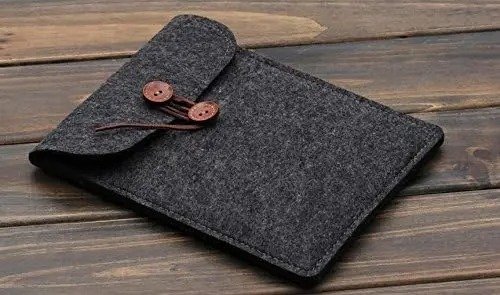 Classic Black Felt Handbags Bag Laptop Bag Tablet Bag - Image 3