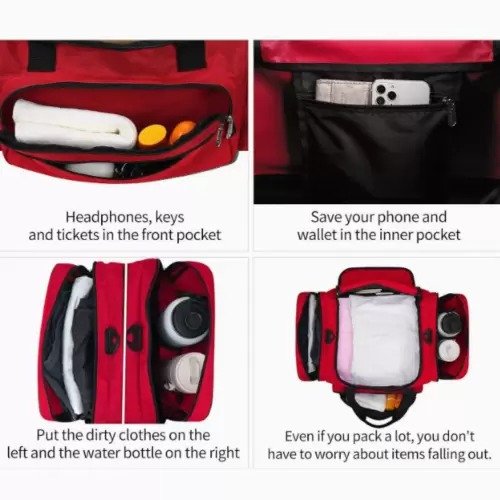 Gym Duffle Sports Tote Carry on Bag - Image 4