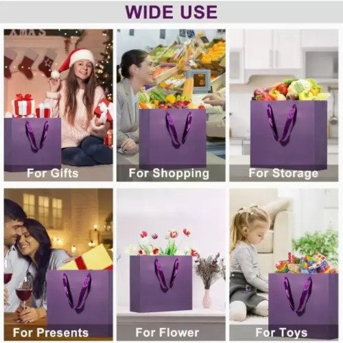 Heavy Duty Kraft Paper Bag with Ribbon Handles - Image 3