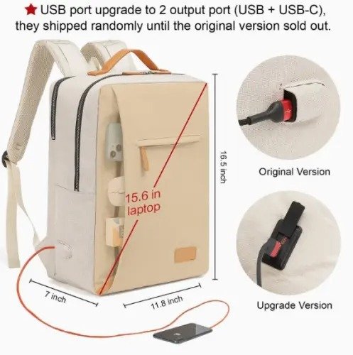 USB Port Laptop Business Backpack - Image 4