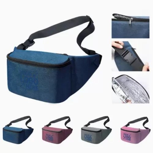 Thermal Polyester Fanny Pack Cans Insulated Waist Cooler Bag - Image 2