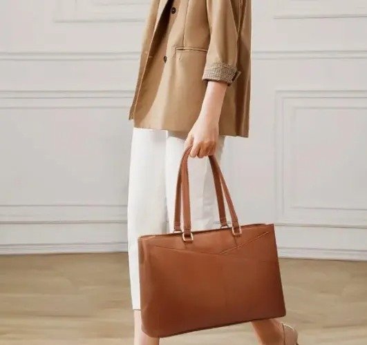 Laptop Tote Bag Waterproof Leather Computer Bags - Image 4