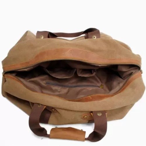 Vintage Simple Canvas Gym Bag Heavy Travel Bag - Image 4