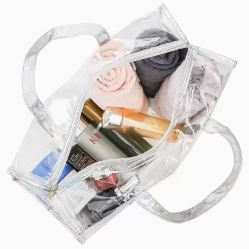 Clear Duffle Bag Heavy Duty Sports Tote Gym Bag - Image 3