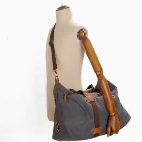 Vintage Simple Canvas Gym Bag Heavy Travel Bag - Image 5