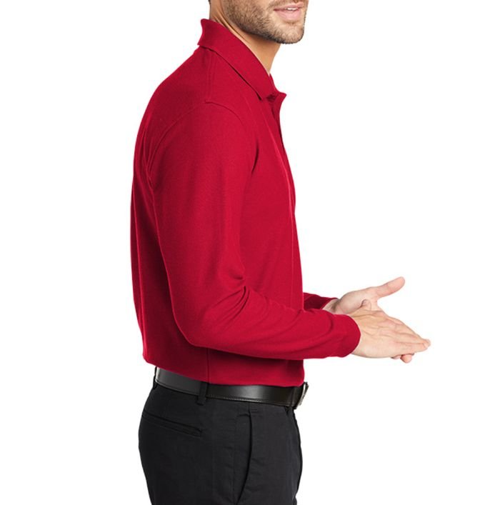 Long Sleeve Core Classic Pique Polo - Image 3
