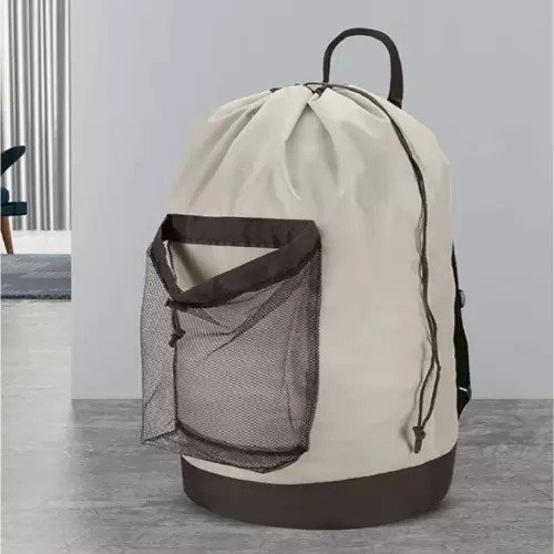 Backpack Shoulder Straps Clothes Hamper Laundry Bag - Image 2
