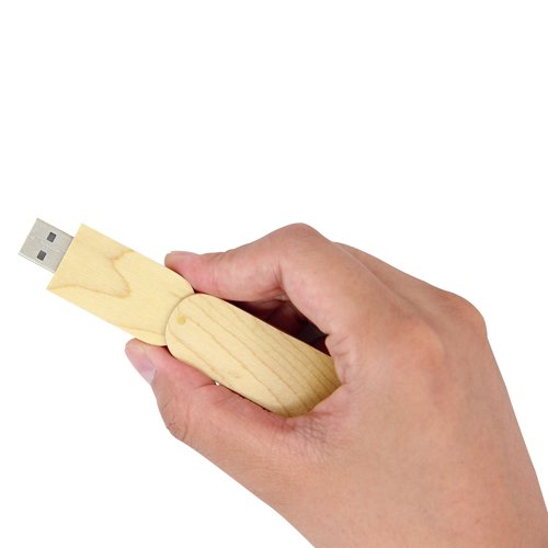 8GB Swivel Swing Wooden Flash Drive - Image 6