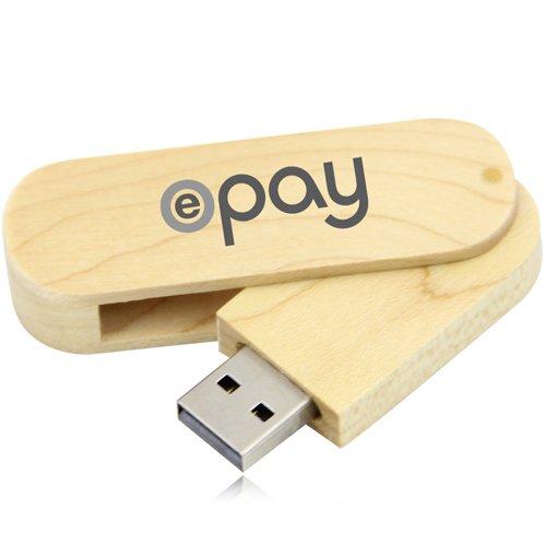 8GB Swivel Swing Wooden Flash Drive
