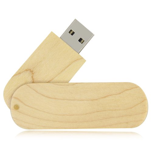 8GB Swivel Swing Wooden Flash Drive - Image 3