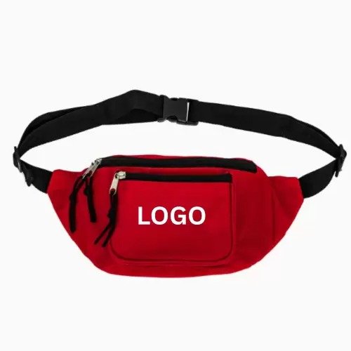 Custom Logo Waterproof Travel Red Fanny Pack Waist Bag