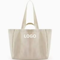 Heavy Duty Recycle Cotton Tote Zippering Canvas Bags