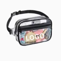 Clear Waist Jelly Bag Mirror Leather PVC Fanny Pack