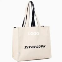 EcoFriendly Cotton Canvas Shopping Tote Bag