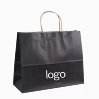 Brown Kraft Colored Glossy Paper Shopping Bag