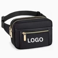 Black Fanny Pack Waist Bag Fashion Travel