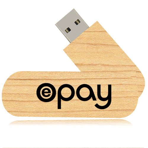 8GB Swivel Swing Wooden Flash Drive - Image 2