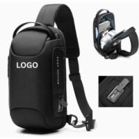 Crossbody Bag Custom Logo USB Sling Chest Bag