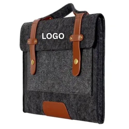 Black Felt Bag Sleeve Pouch Laptop Bag Handbags